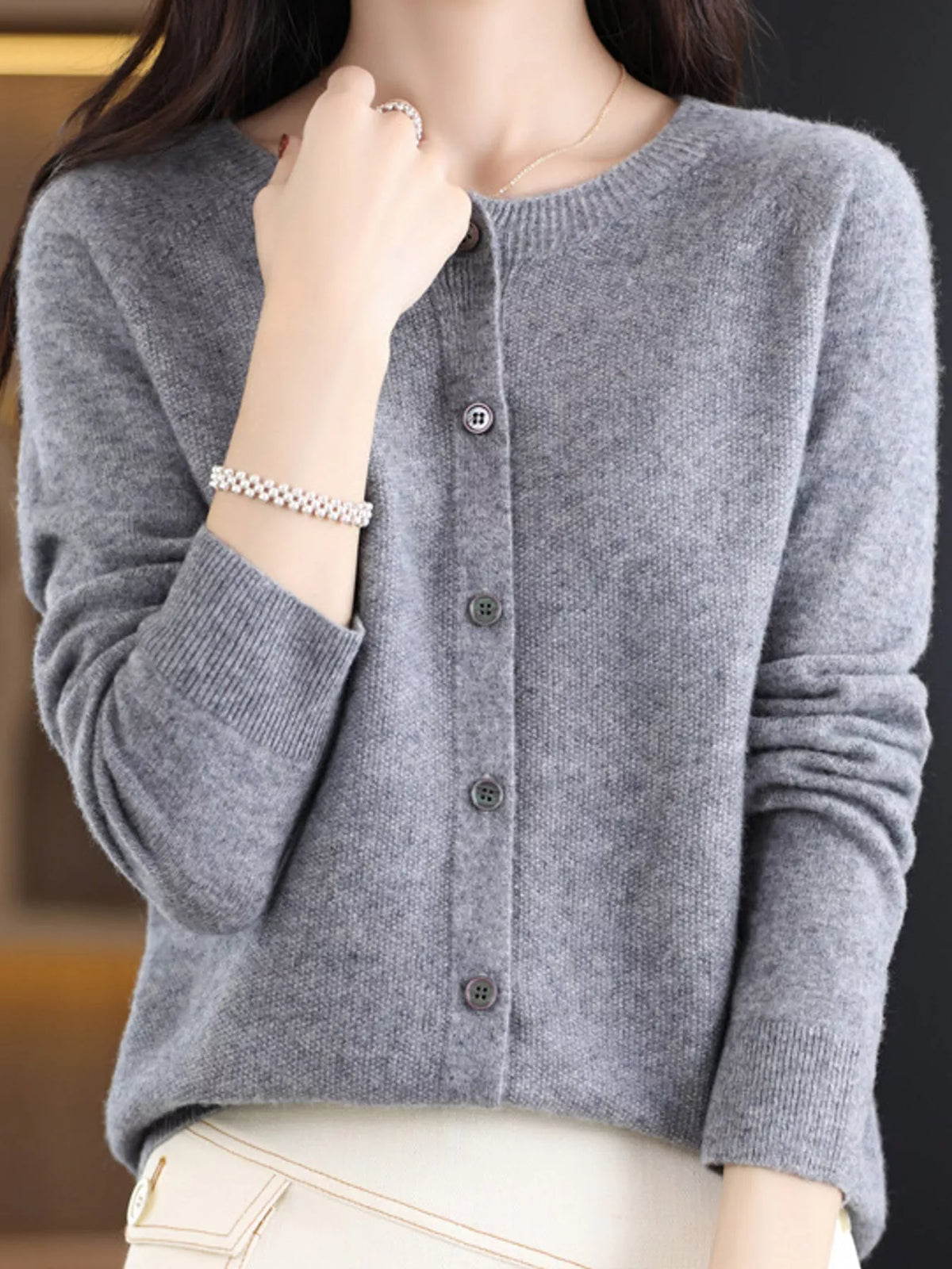 Button-down Long Sleeve Cardigan (54)