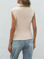 Two-tone Button Up Cardigan (7)