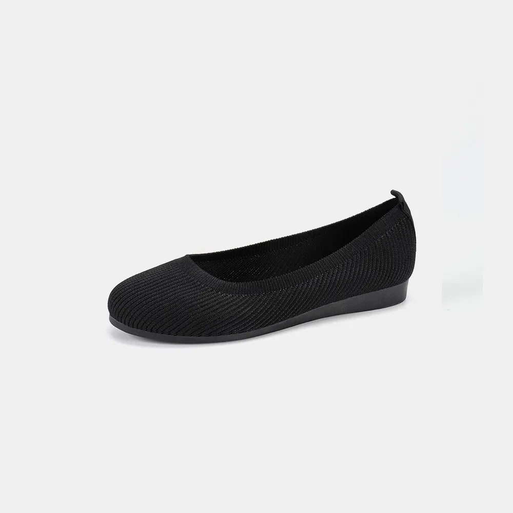 Round Toe Knit Ballet Flats (7)