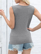 Cutout Twisted Round Neck Tank (2)