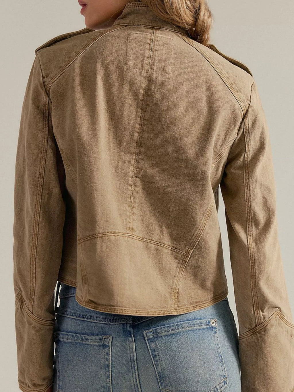 Decorative Button Cropped Jacket (15)