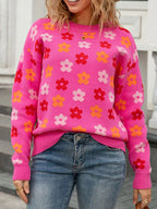 Floral Crew Neck Sweater (4)