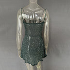 Rhinestone Decor Mini Cami Dress (34)
