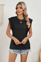 Eyelet Round Neck Tank (11)