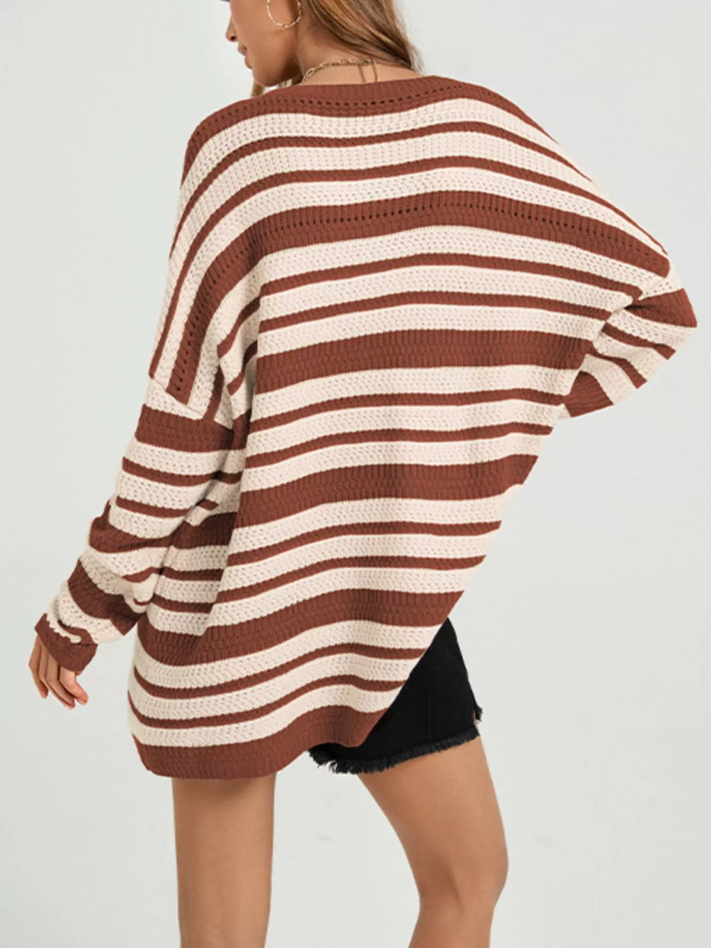 Striped Drop Shoulder Sweater (8)