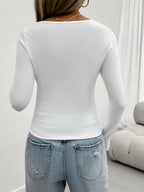 Lace Detail Scoop Neck Long Sleeve T-shirt (10)