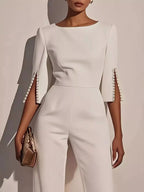 Wide-leg Jumpsuit Slit Sleeve (8)