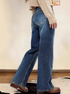 Vintage Wash Straight Leg Jeans (5)