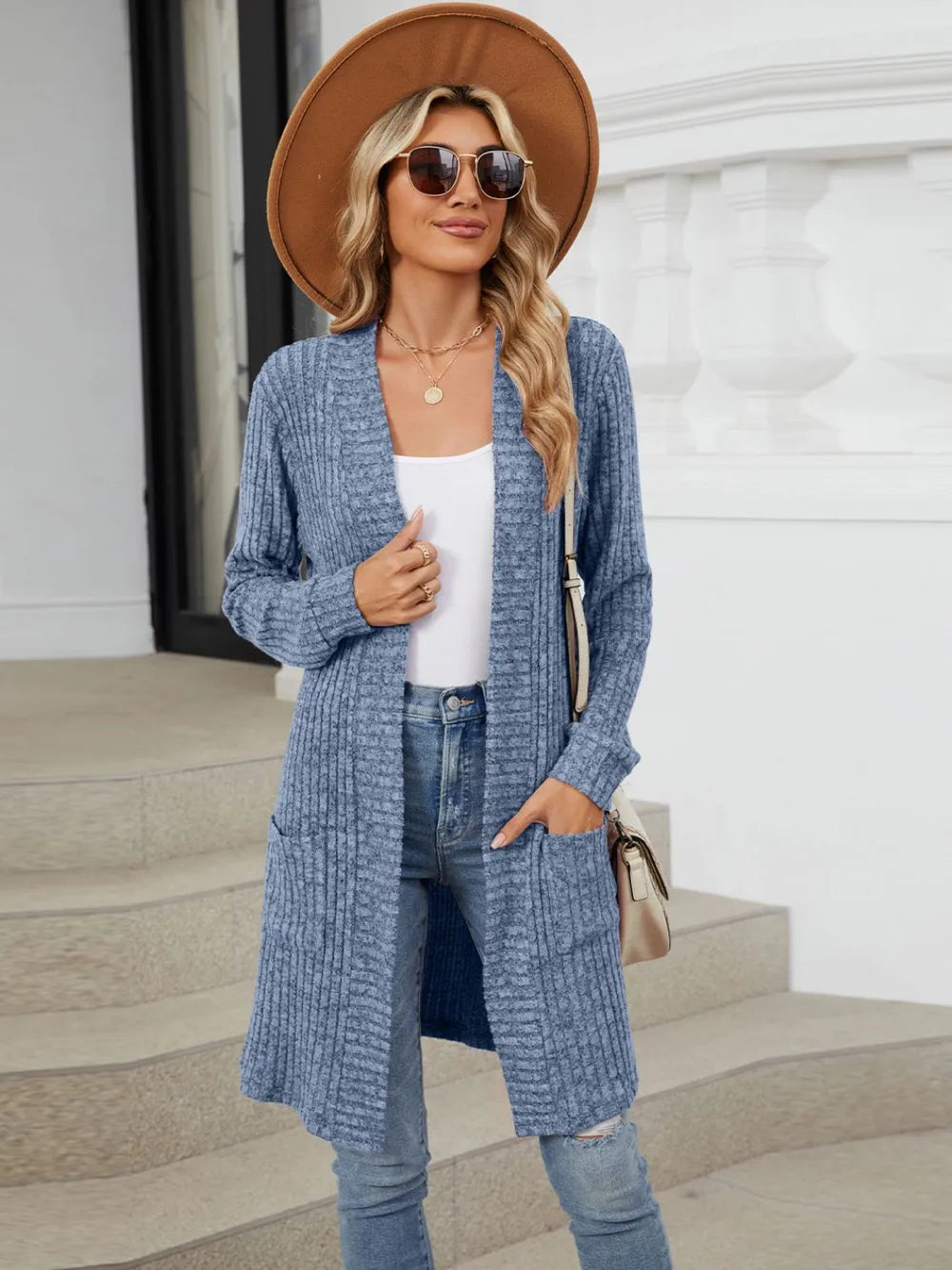 Open Front Long Sleeve Cardigan (9)