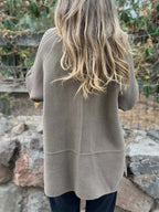 Full Size Texture Knit Longline Coat Plus (2)
