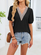 V-neck Short Sleeve T-shirt (7)