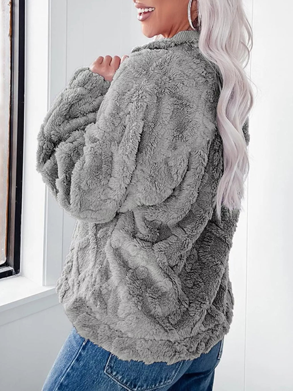 Cozy Fleece Quarter Zip Sweatshirt (6)