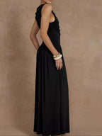 Full Size Ruched Sleeveless Maxi Dress Plus (3)