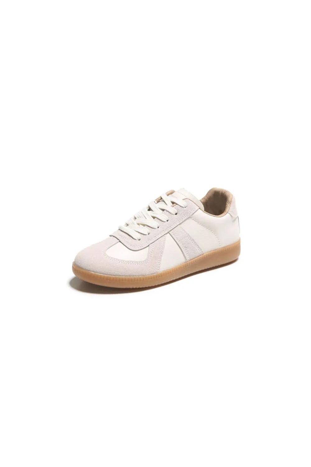 Lace Up Round Toe Flat Sneakers (4)
