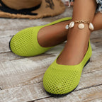 Solid Color Mesh Flat Slip-ons (22)