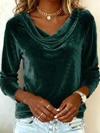 Velvet Cowl Neck Long Sleeve Top (13)