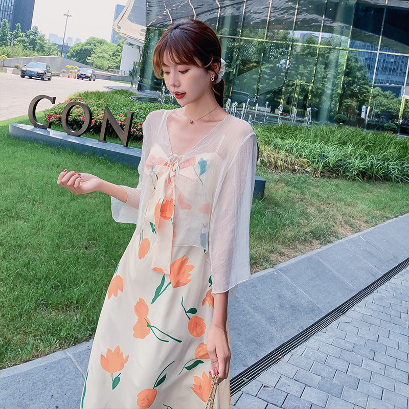 Tie-bow Floral Dress Holiday Midi photo 3