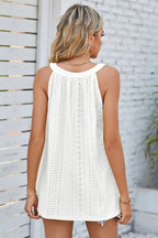 Openwork Round Neck Wide Strap Tank (2)
