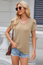 V-neck Short Sleeve T-shirt (7)