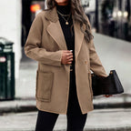 Reversible Brown Wool Coat variant CJQB184623201AZ|CJQB184623202BY|CJQB184623203CX|CJQB184623204DW