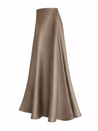 Full Size High-waisted Satin Midi Skirt Plus (10)