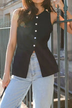 Button Down V-neck Vest (12)
