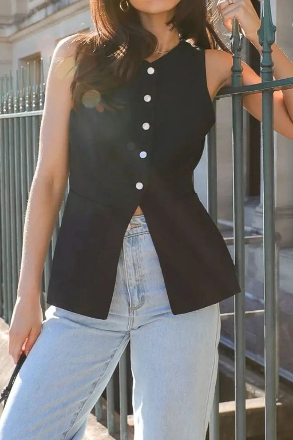 Button Down V-neck Vest (12)