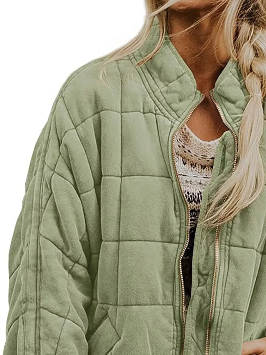 Quilted Zip Up Outerwear (14)