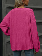 V-neck Long Sleeve T-shirt (2)