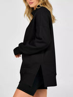 Quarter-zip Dropped Shoulder Sweatshirt (8)