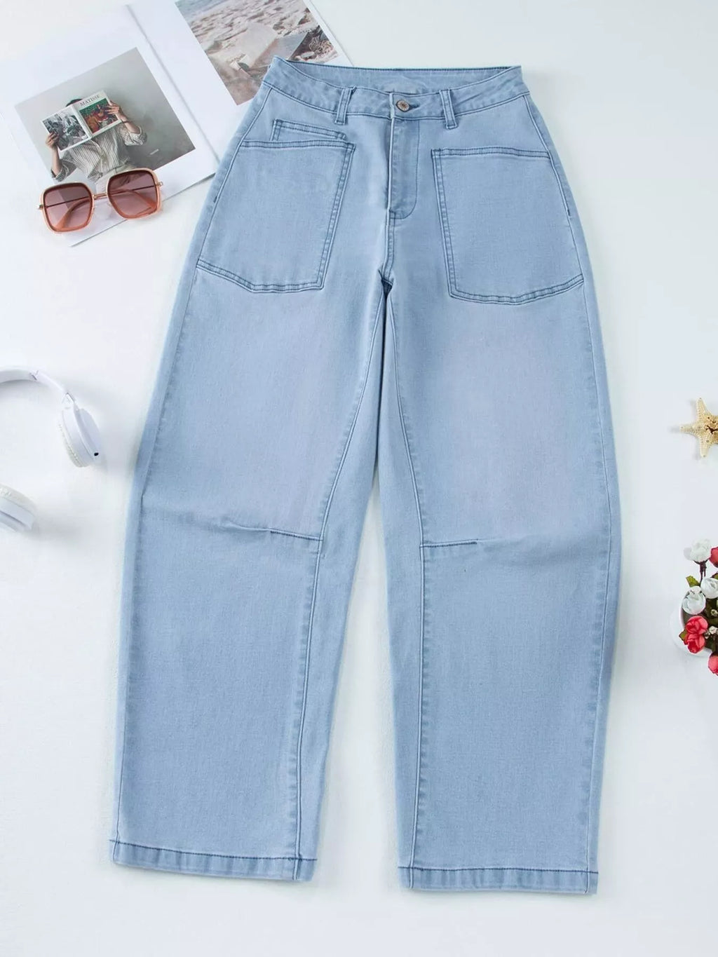Wide-leg Jeans Patch Pockets (17)