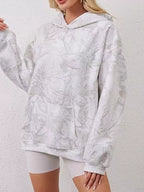 Full Size Kangaroo Pocket Long Sleeve Hoodie Plus (7)