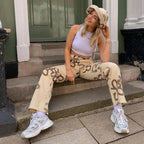 Street Print Straight Leg Jeans Casual photo 5