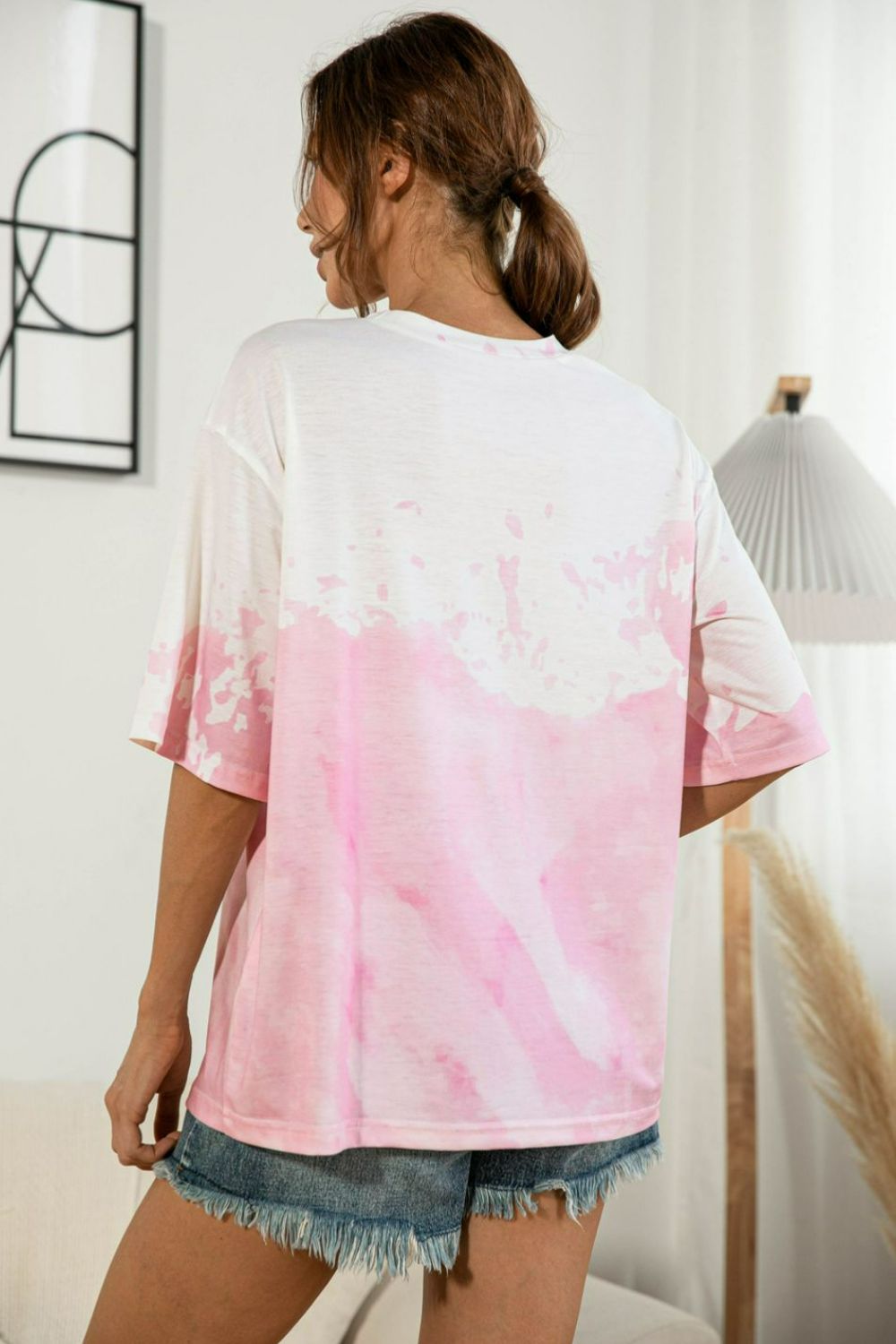 Tie-dye Round Neck Tee Shirt (2)