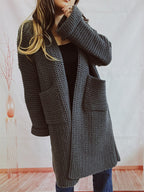 Open Front Long Sleeve Cardigan Pockets (10)