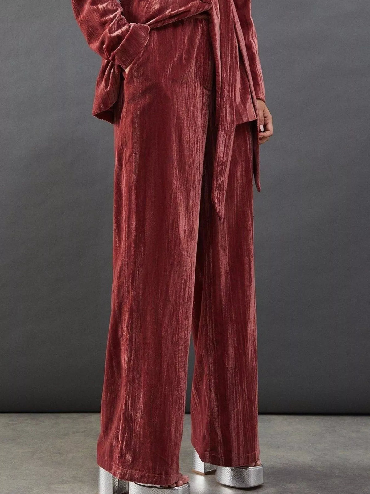 Velvet Lapel Collar Blazer Pants Set (14)