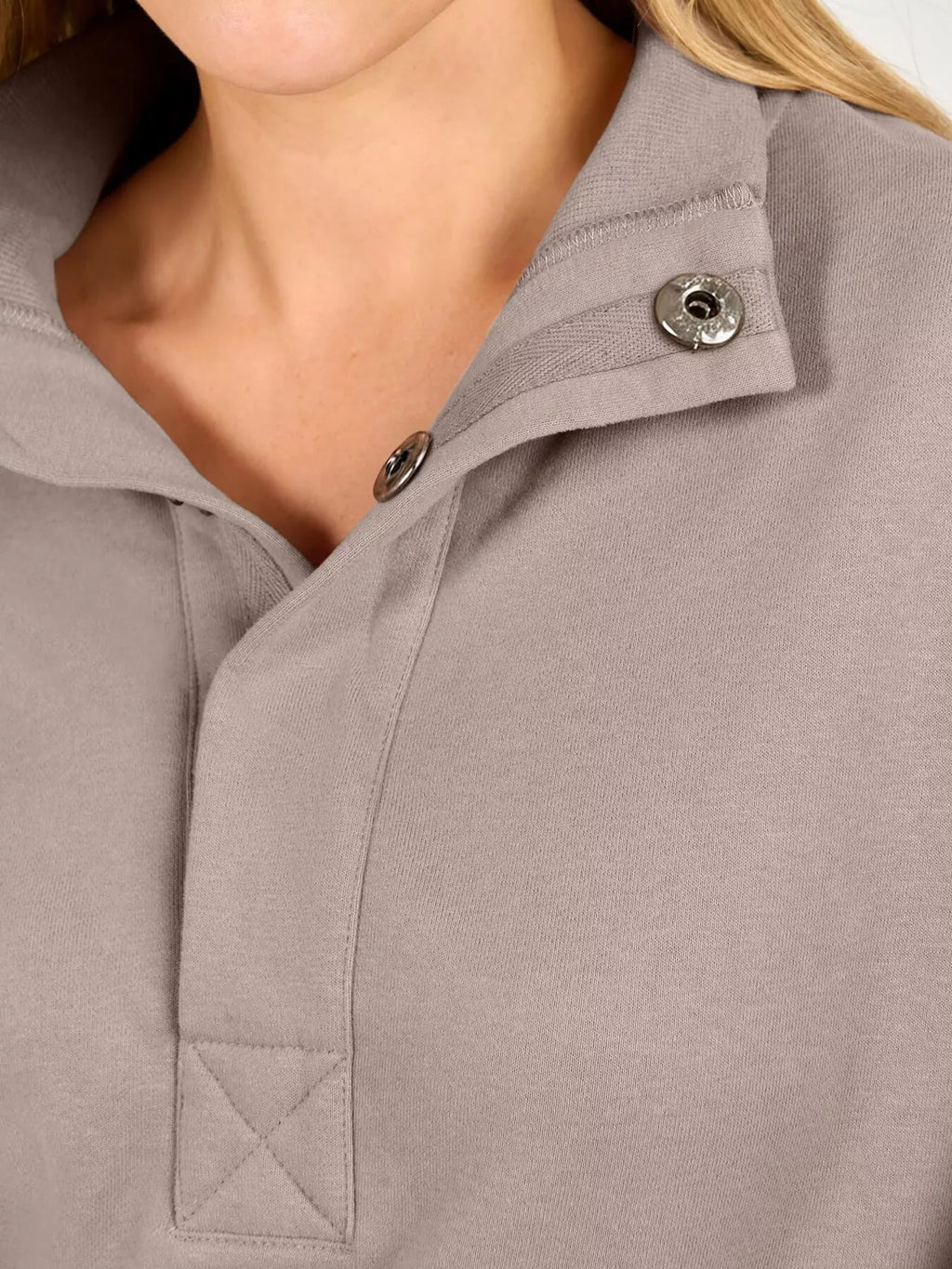 Half Snap Dropped Shoulder Sweatshirt (13)