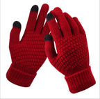 Couple Knitted Gloves Touch Screen variant CJNSFSST00099-Red