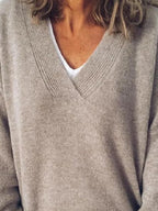 V-neck Dropped Shoulder Sweater (8)