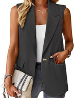 One Button Blazer Vest (17)
