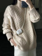 Full Size Cable-knit Zip-up Cardigan Plus (2)