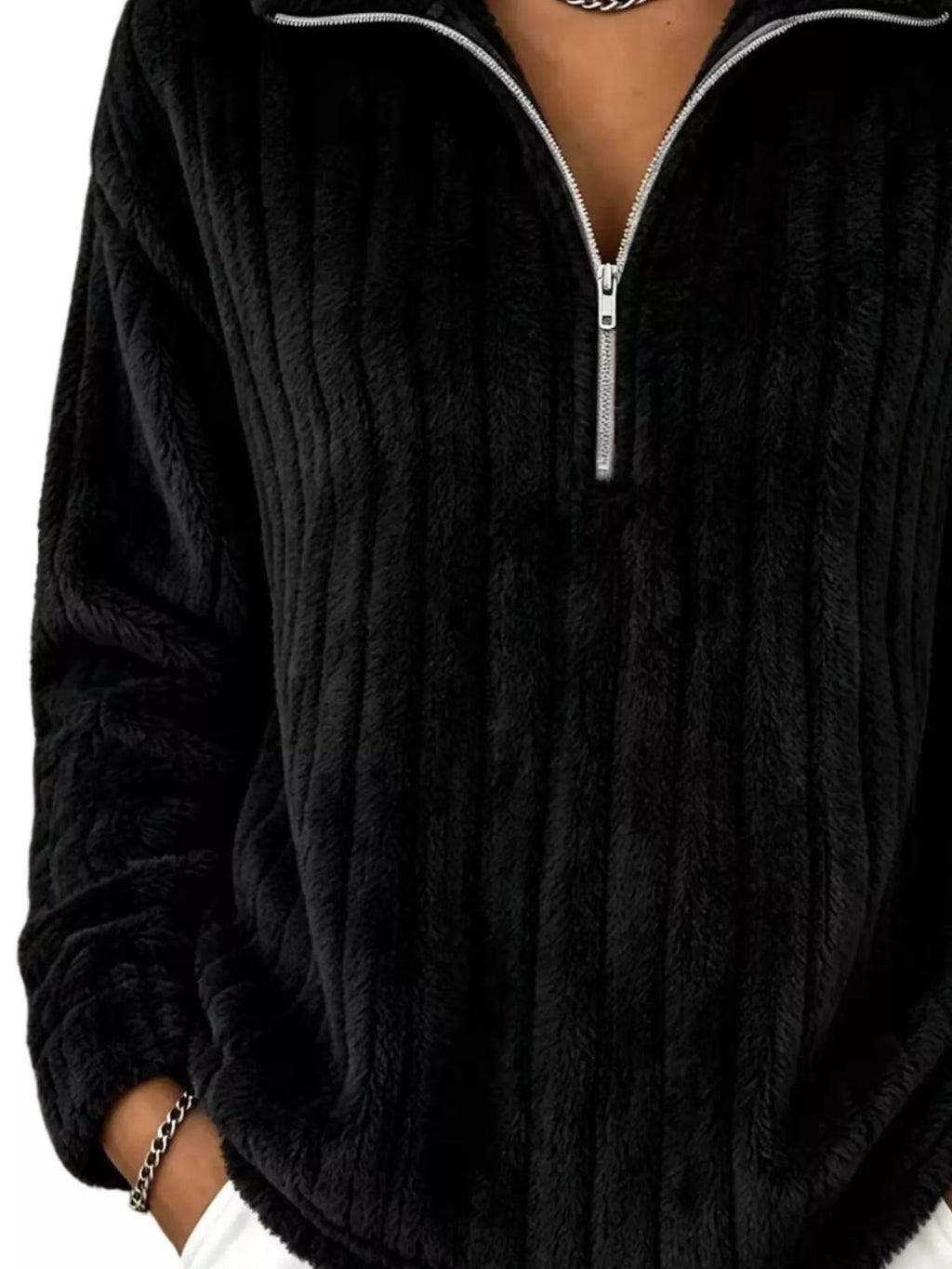 Quarter-zip Dropped Shoulder Sweatshirt (15)