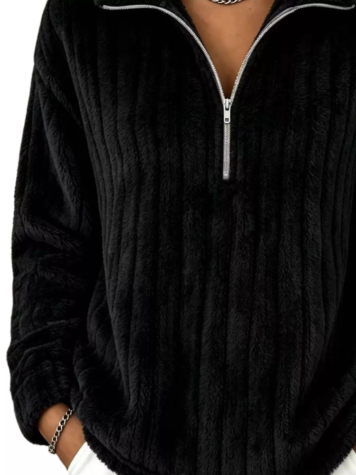 Quarter-zip Dropped Shoulder Sweatshirt (15)