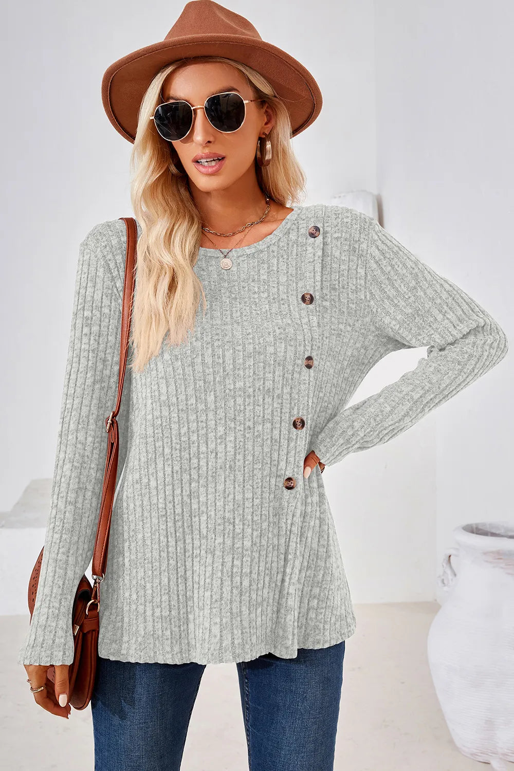Round Neck Long Sleeve T-shirt (10)