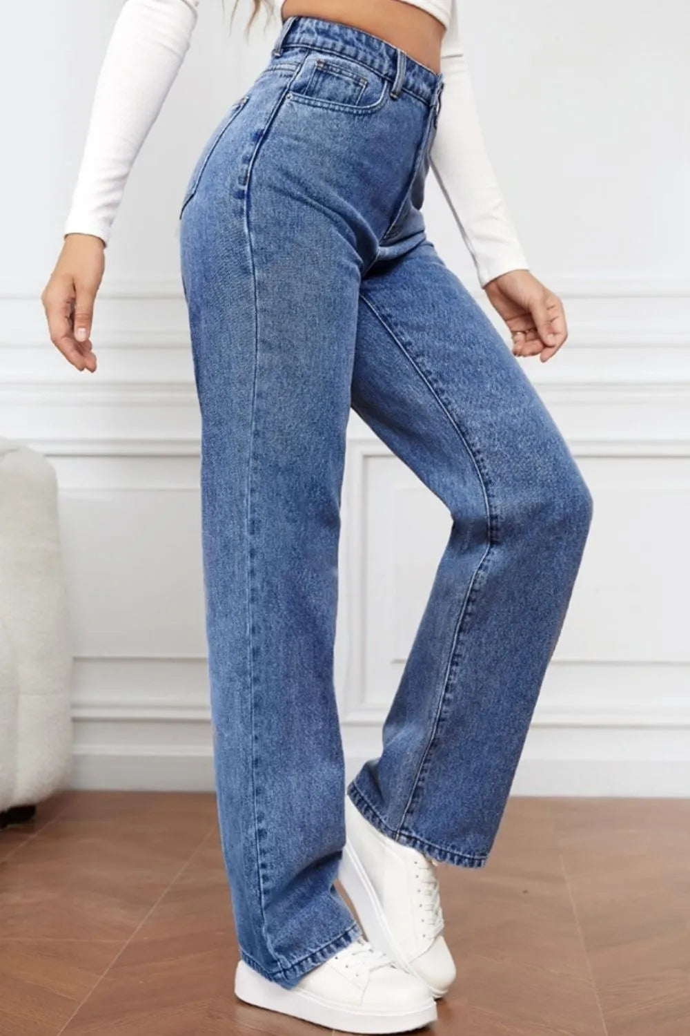 High Waist Straight Jeans (3)