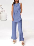 Round Neck Tank Pants Set (4)