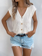 Cable Knit Button-down Cardigan (10)