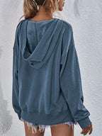 Dropped Shoulder Slit Hoodie (24)