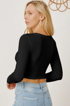 Round Neck Long Sleeve Cropped T-shirt (18)