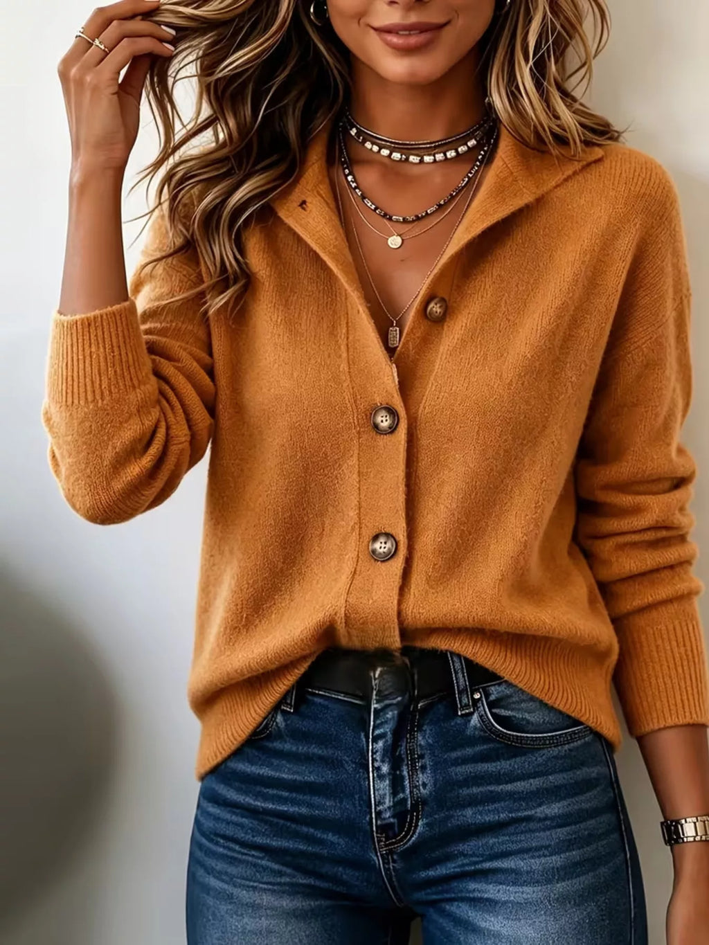Button-down Knit Cardigan